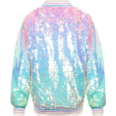 Lola + The Boys Outerwear Women's Icy Ombre Sequin Jacket
