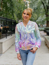 Lola + The Boys Outerwear Women's Icy Ombre Sequin Jacket