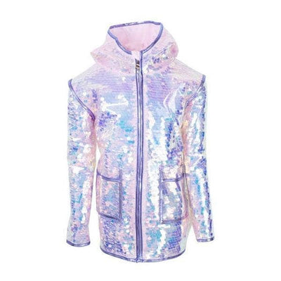 Lola + The Boys Outerwear Women's Paillette Magic Rain Jacket