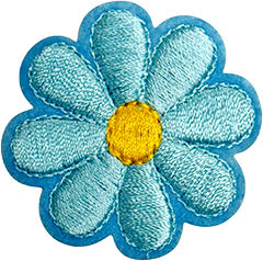 exclude-patch patch Blue Daisy