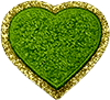 exclude-patch patch Dark Green Fluffy Heart