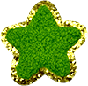 exclude-patch patch Dark Green Fluffy Star