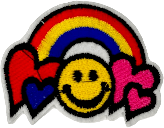 exclude-patch patch Emoji Hearts and Rainbow