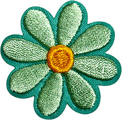 exclude-patch patch Green Daisy