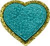 exclude-patch patch Green Fluffy Heart