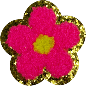 exclude-patch patch Hot Pink Fuzzy Daisy