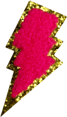 exclude-patch patch Hot Pink Fuzzy Flash
