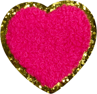 exclude-patch patch Hot Pink Fuzzy Heart