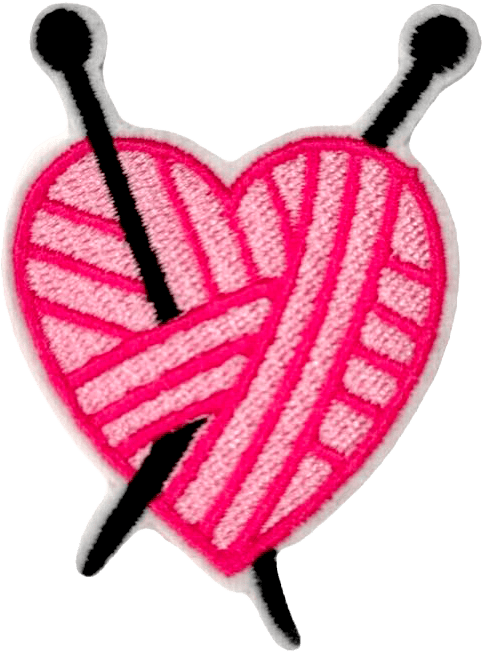 exclude-patch patch Hot Pink Heart Crochet