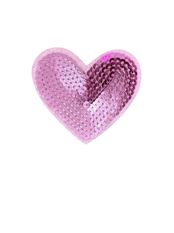 exclude-patch patch Light Pink Sequin Heart Patch