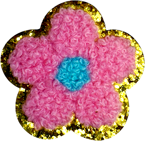 exclude-patch patch Pink Fuzzy Daisy