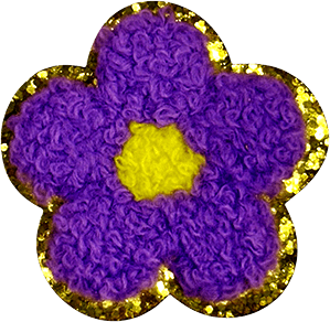 exclude-patch patch Purple Fuzzy Daisy