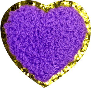 exclude-patch patch Purple Fuzzy Heart