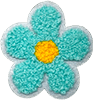 exclude-patch patch Sea Green Fluffy Bloom