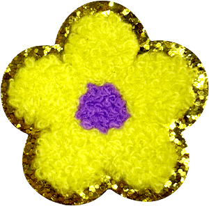 exclude-patch patch Yellow Fuzzy Daisy