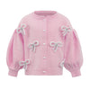 Lola + The Boys Pearl Bow Cardigan