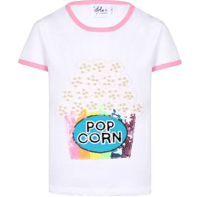 Lola + The Boys Pearls and Popcorn Ringer T-Shirt