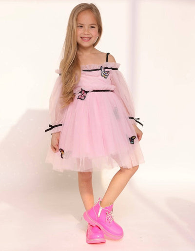 Kids little girls Pandora Butterfly Tulle Dress - Rainbow – Fox Baby & Co