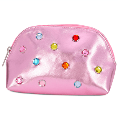 Lola + The Boys Pink Candy Gem Oval Cosmetic Bag