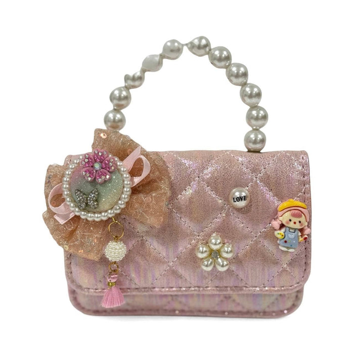 Lola & The Boys Pink Charm Pearl Purse