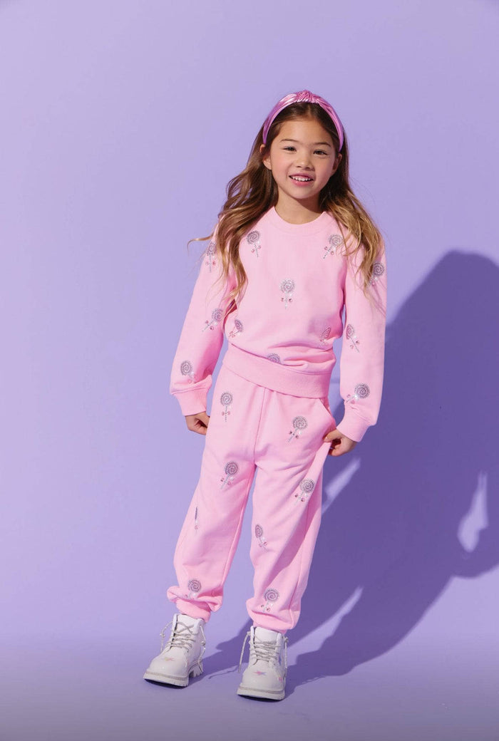 Lola-spring-25 Pink Crystal Lollipops Set