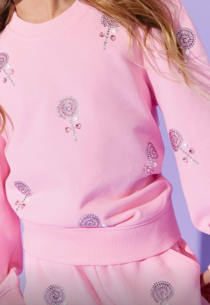 Lola-spring-25 Pink Crystal Lollipops Set