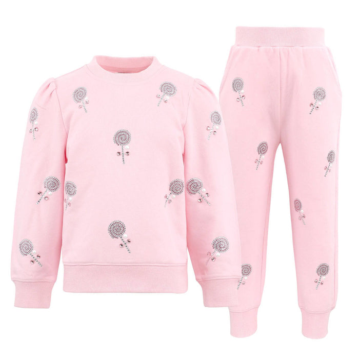 Lola + The Boys Pink Crystal Lollipops Set