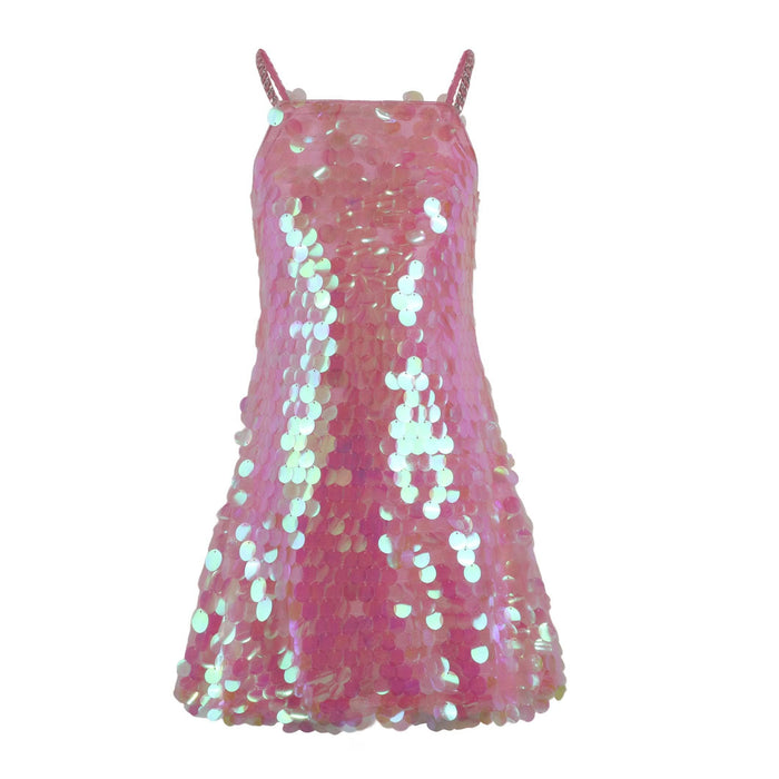 Lola + The Boys Pink Magic Paillette Dress
