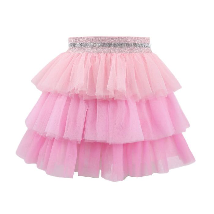 Lola + The Boys Pink Ombré Tiered Skirt