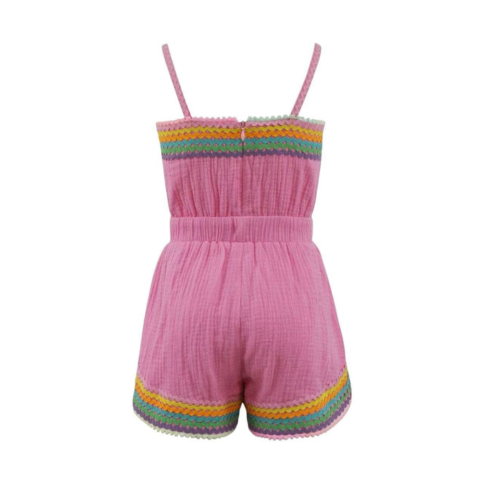 Lola + The Boys Pink Rainbow Summer Romper