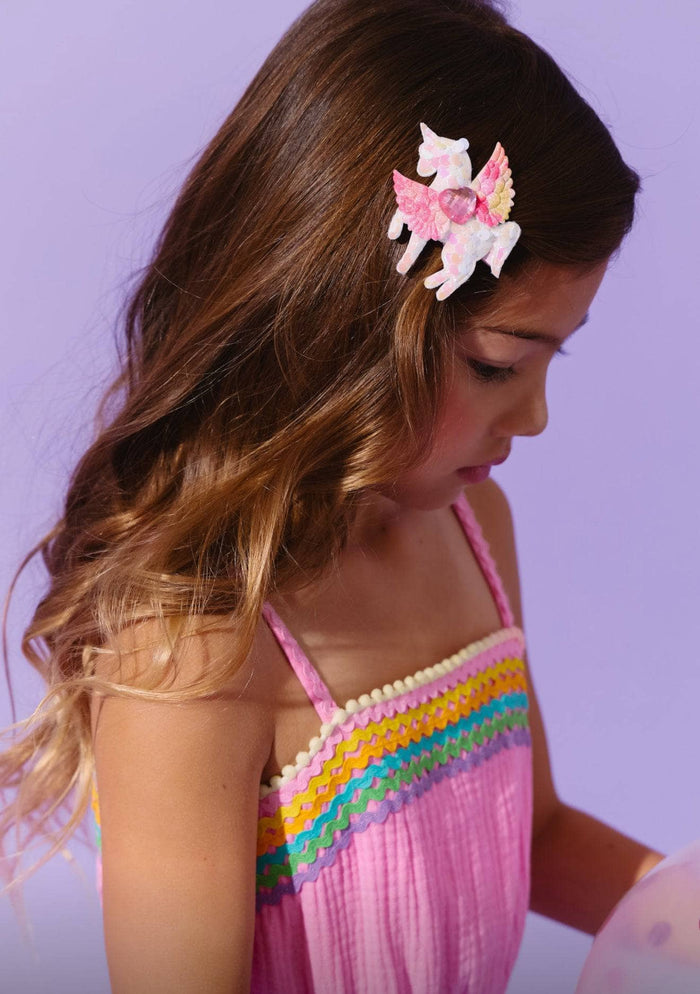 Lola + The Boys Pink Rainbow Summer Romper