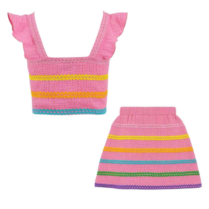 Lola + The Boys Pink Rainbow Wave Summer Set