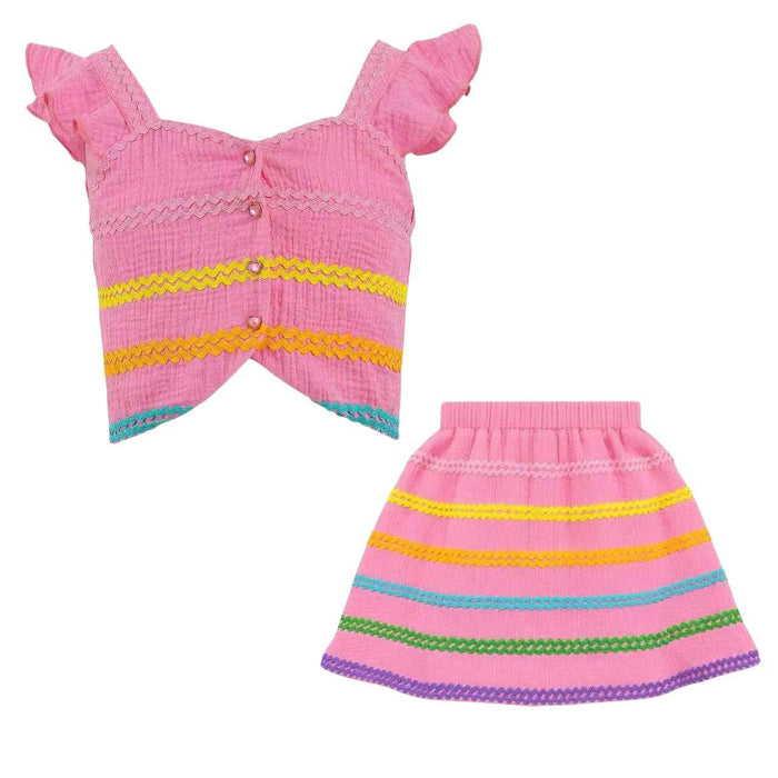 Lola + The Boys Pink Rainbow Wave Summer Set