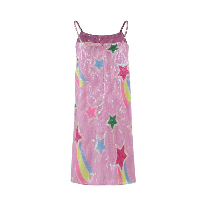 Lola + The Boys Pink Shooting Star Sequin Tank Dress