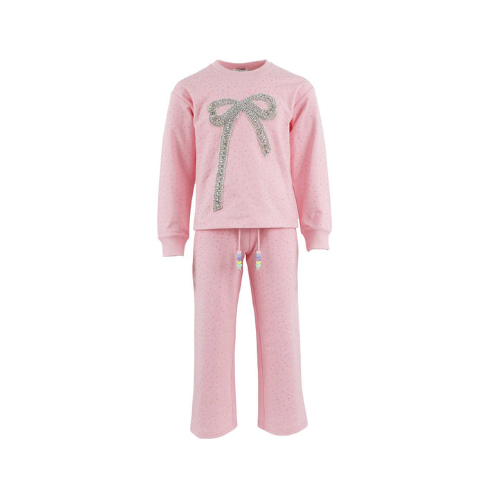 Lola + The Boys Pink Sparkle Bow Charm Set