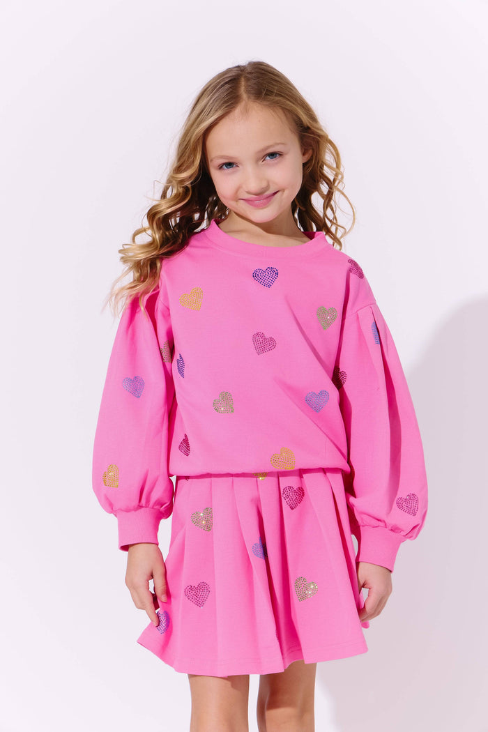 Lola + The Boys Pink Sparkle Hearts Set