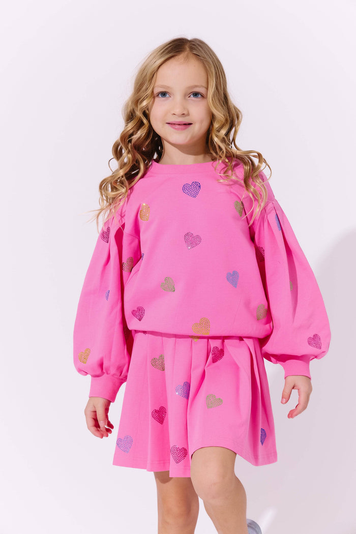 Lola + The Boys Pink Sparkle Hearts Set