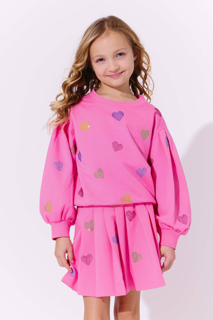 Lola + The Boys Pink Sparkle Hearts Set