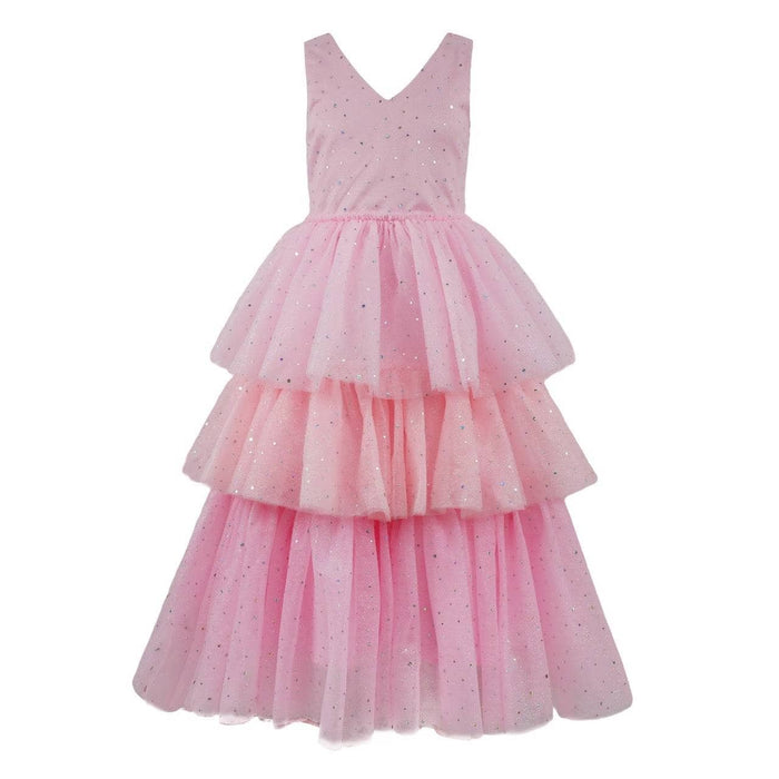 Lola + The Boys Pink Taylor Shimmer Tulle Party Dress