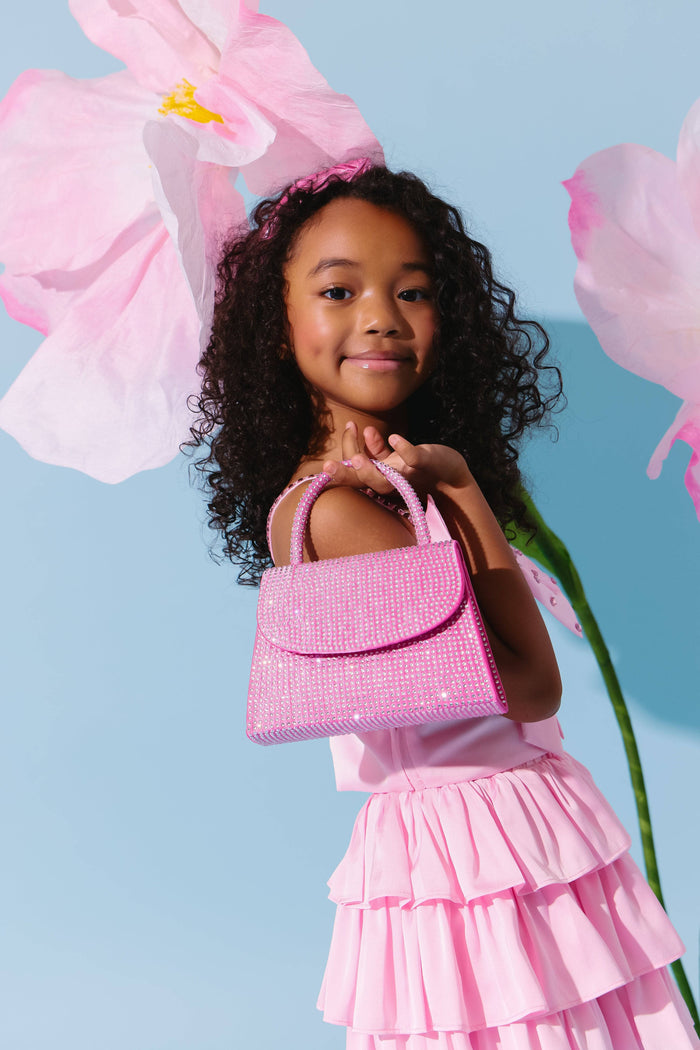 Lola + The Boys Pinky Crystal Dream Purse