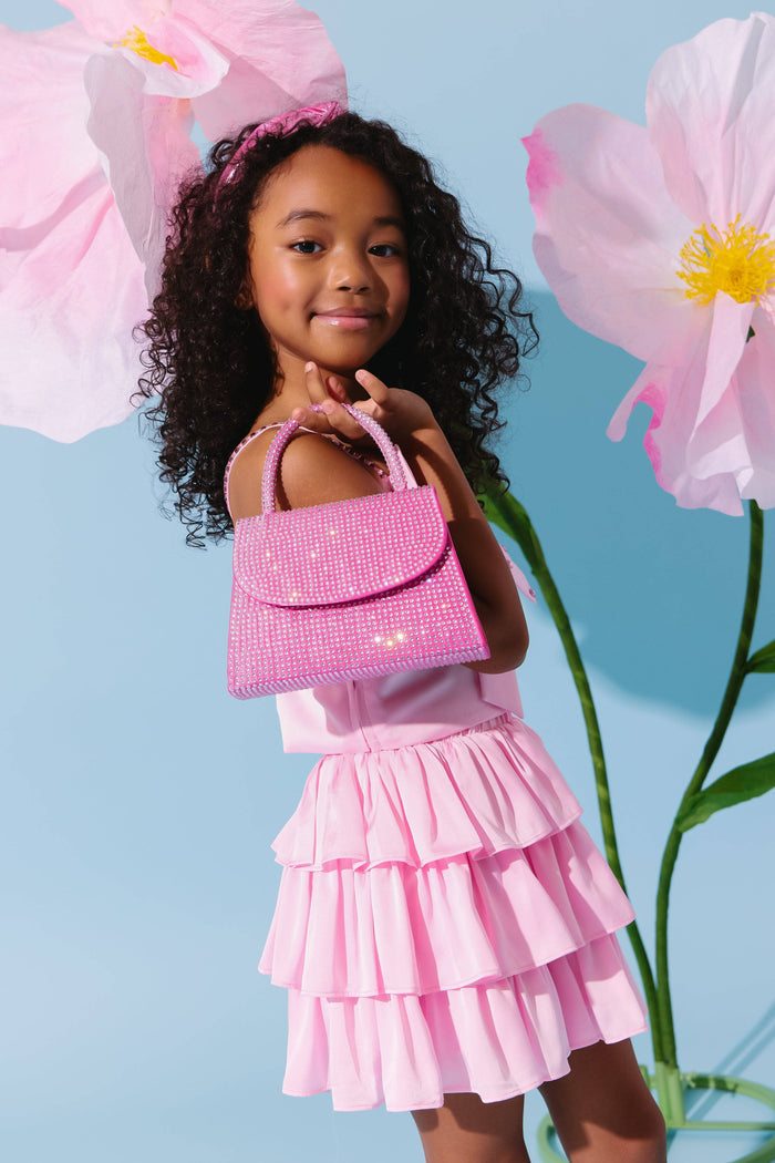 Lola + The Boys Pinky Crystal Dream Purse