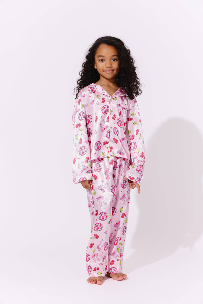 Lola + The Boys Pinky Disco Silk Set