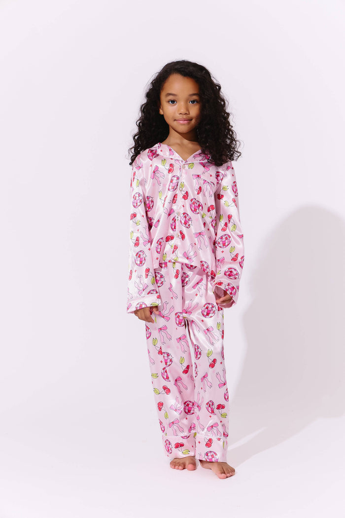 Lola + The Boys Pinky Disco Silk Set