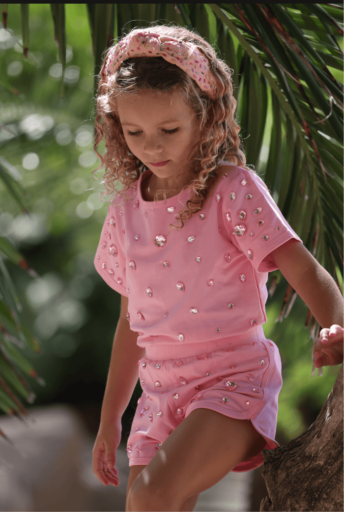 lola-new-arrival Pinky Gems Short Set