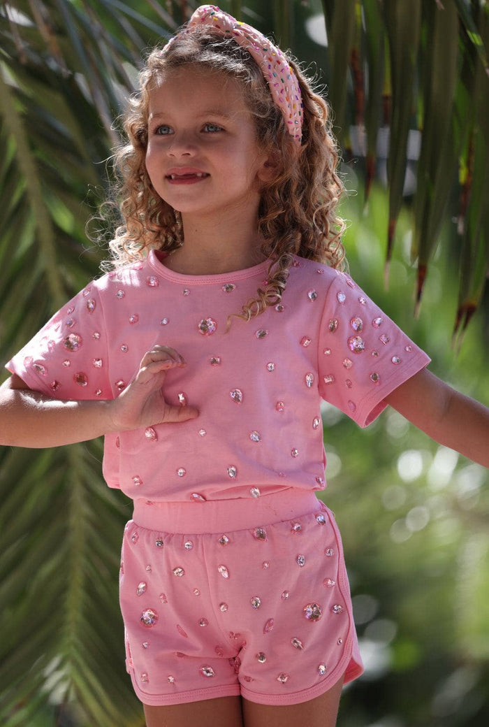 lola-new-arrival Pinky Gems Short Set