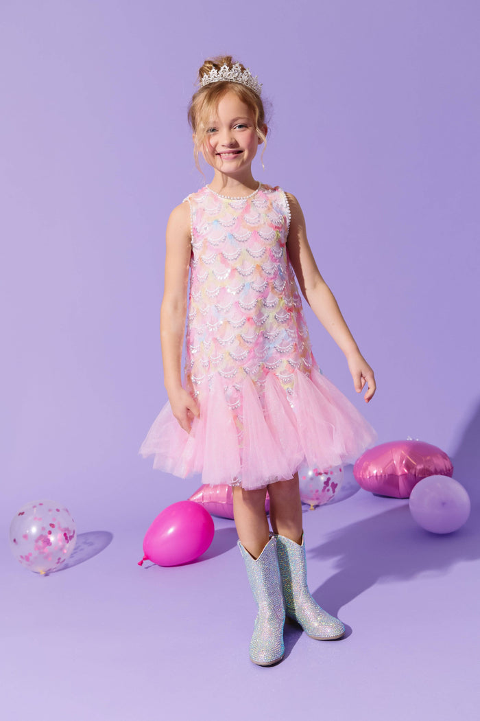 lola-new-arrival Pinky Mermaid Magic Tutu Dress