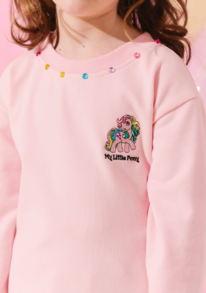Lola + The Boys Pony Up Long Dress Sweatshirt