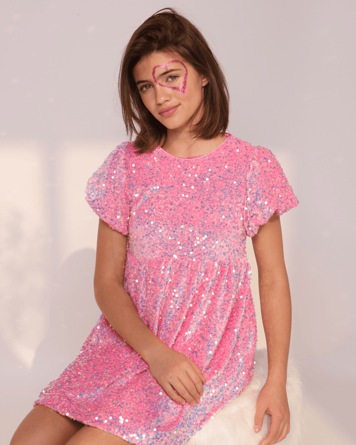 Lola + The Boys Pretty Sequin Dress in Pink at Nordstrom, Size 8 Lola + The Boys Pretty Sequin Dress in Pink at Nordstrom, Size 8