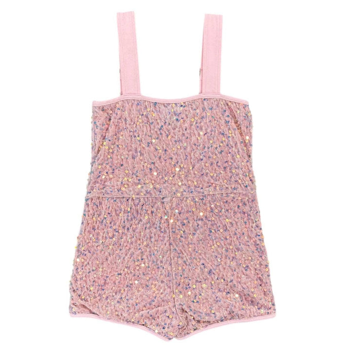 Lola + The Boys Pretty in Pink Sequin Overalls