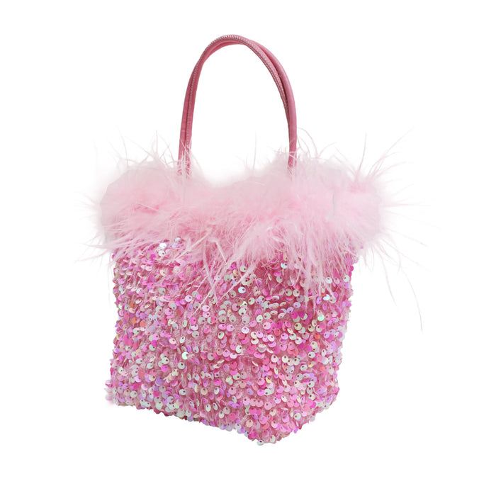 Lola + The Boys Pretty in Pink Sequin Purse